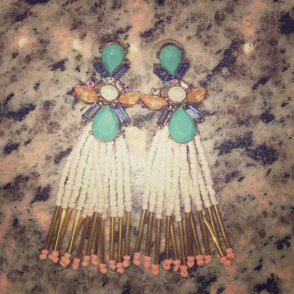 Beaded drop earrings